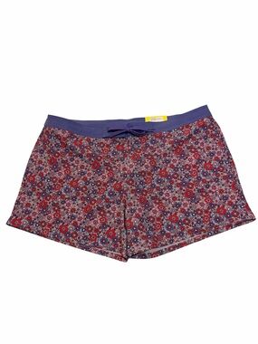 o'rageous Juniors Swim Board-shorts in Purple Ditsy Floral, XL